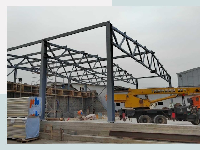 Строительство цехов в Сасово