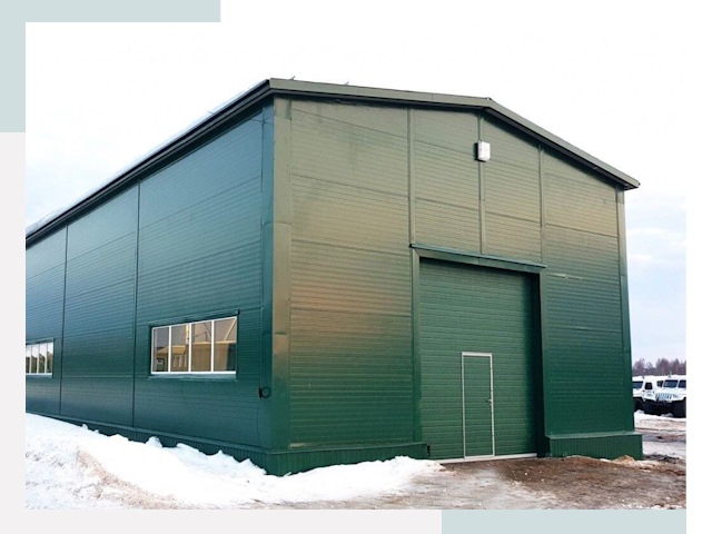 Двускатные ангары в Сасово