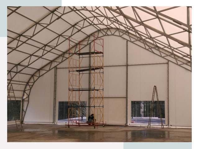 Шатровые ангары в Сасово